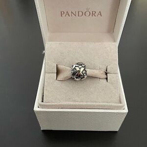 Pandora two tone initial X charm